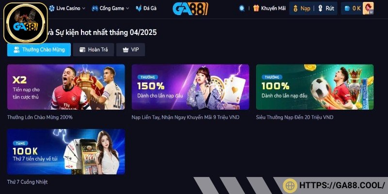 Khuyến mãi GA88 siêu hấp dẫn